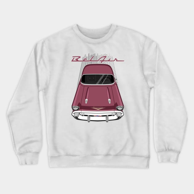 Chevrolet Bel Air 1957 - dusk plum Crewneck Sweatshirt by V8social